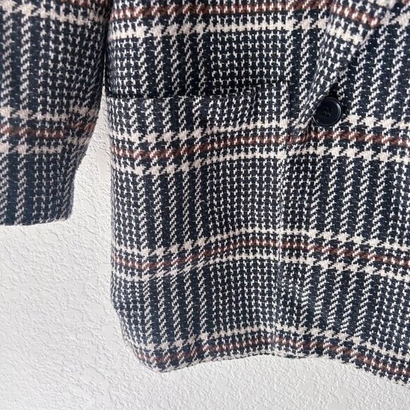 Vintage Toffs Women's Plaid Wool Blend Blazer Size 6 - Picture 6 of 7